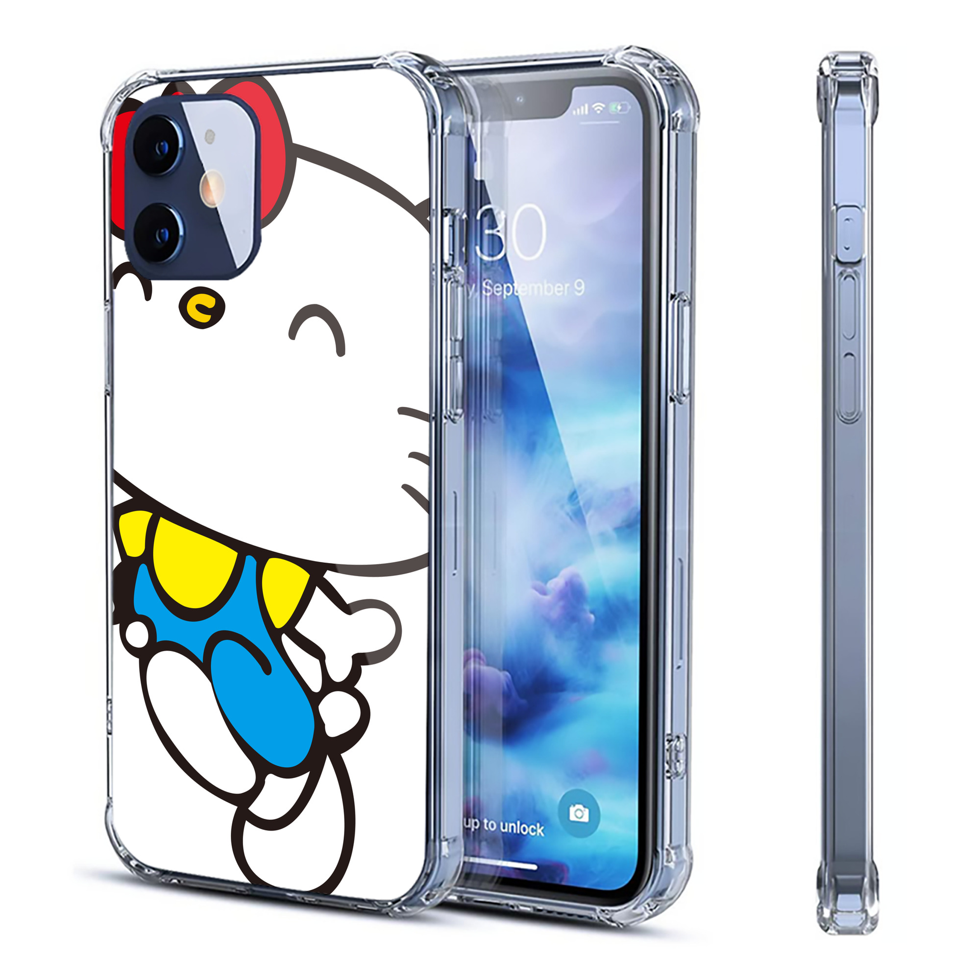 （画像用） Hello Kitty ハローキティ 【iPhone 12シリーズ対応】透明スマホケース（クリアソフトケース）